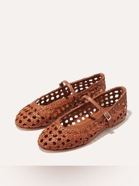 BRAND NEW! Margaux Woven Demi Jane in Saddle - 39 Wide